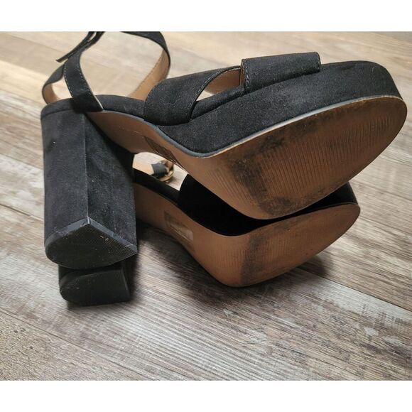 ASOS Womens 6 Black Suede Leather Ankle Strap Heel - Picture 6 of 8